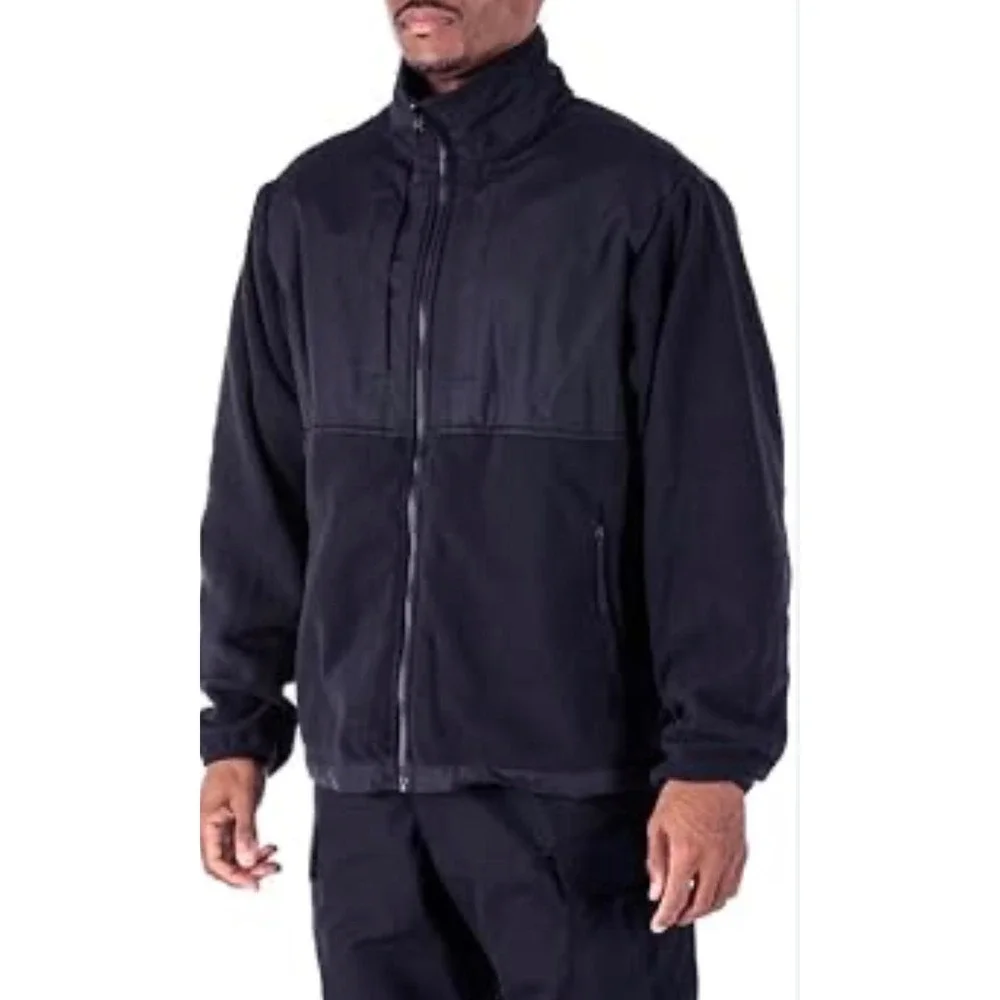 5.11 Tactical Series Mens 2XL Black‎ Fleece Jacket Full Zip Nylon Overlay Hybrid